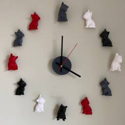 3D French Bulldog Wall Clock Unique Frenchie Lover Gift - thumbnail 2