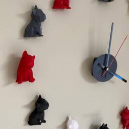 3D French Bulldog Wall Clock Unique Frenchie Lover Gift - thumbnail 3