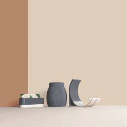 Recycled Wood Fiber 3D Desk Set, Office Accessories, Storage & Decoration, Scandinavian Design, Gift For Home - thumbnail 3