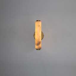 Alabaster Wall Sconce Light , Marble Cylinder Lamp Vanity Fixture, Sconce, Lamp, Small Lighting, Stone Lamp - thumbnail 2