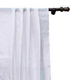 White Art Silk Curtain Panels, Faux Curtains - Rod Pocket, Grommet, Box Pleat, Three Pinch Tab Top & Plain Ring Top - thumbnail 1
