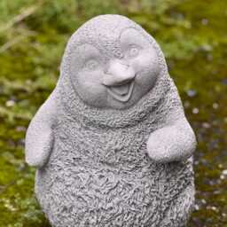 Concrete Penguin Statue Stone Baby Figurine Garden Animal Decoration Cement Sculpture Lawn Ornament Backyard Gift - thumbnail 2
