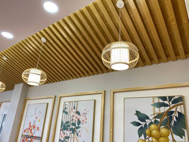 "Handmade Pendant Light, Bamboo Ceiling Lights, Kitchen Island Diameter 11.8""/15.7" - image 1