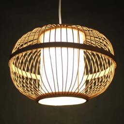 "Handmade Pendant Light, Bamboo Ceiling Lights, Kitchen Island Diameter 11.8""/15.7" - thumbnail 2