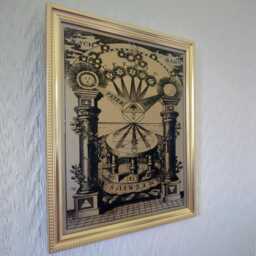 "Compass Of The Wise - Frontispiece Adam Birkholz, 1779 Handmade Reproduction On Canvas 8""x10" - thumbnail 2