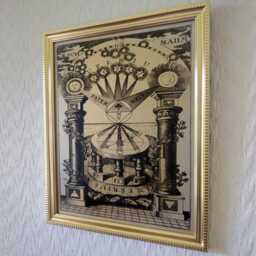 "Compass Of The Wise - Frontispiece Adam Birkholz, 1779 Handmade Reproduction On Canvas 8""x10" - thumbnail 3