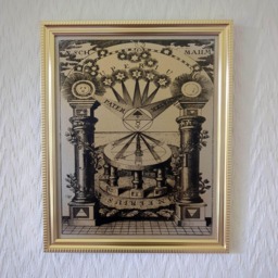 "Compass Of The Wise - Frontispiece Adam Birkholz, 1779 Handmade Reproduction On Canvas 8""x10" - thumbnail 1