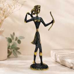Handmade Bronze Artemis Statue, Goddess Of Hunt, Greek Mythology Decor, Museum Replica - thumbnail 4