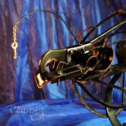 "Metal Art Sculpture ""In Search Of Purpose "" From ""Copper Cat Group" - thumbnail 3