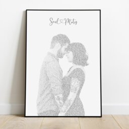 Custom Lyrics Print, Personalized Song Portrait From Photo, Wedding Anniversary Gift, Valentine Printable, Couple First Dance Wall Art, Tp1 - thumbnail 1