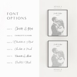 Custom Lyrics Print, Personalized Song Portrait From Photo, Wedding Anniversary Gift, Valentine Printable, Couple First Dance Wall Art, Tp1 - thumbnail 2