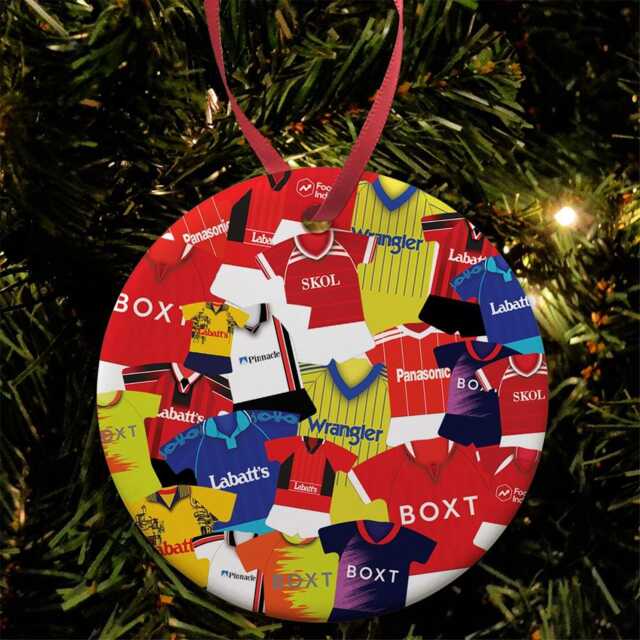 Forest Kit Mash Retro Shirt Christmas Tree Decoration Bauble Flat Ceramic Great Gift Football Gifts Nottingham Nottm
