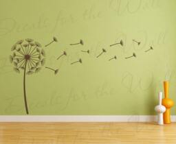Dandelion Blowing in The Wind Wall Decal Vinyl Sticker Art Large Decoration Sign Graphic Decor Mural G61 - thumbnail 1