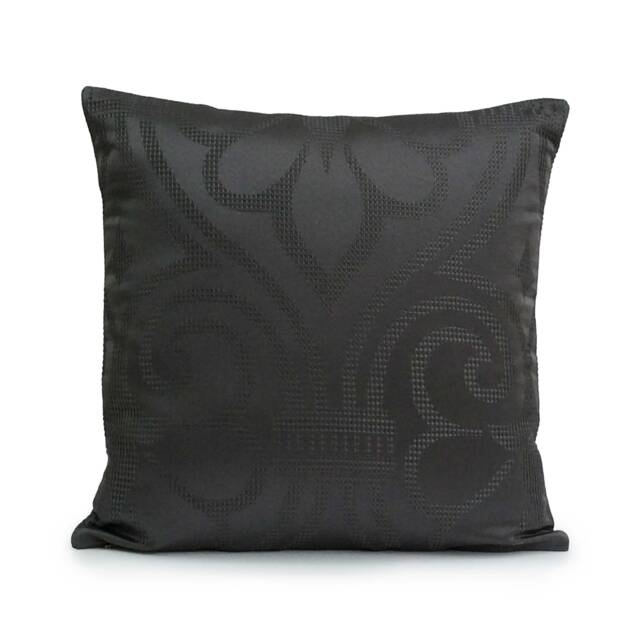 Charcoal, Dark Gray Pillow, Throw Pillow Cover, Decorative Cushion Pillowcase, Accent Toss Satin Blend - image 1