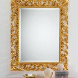 Classic Baroque Wall Mirror Antique Gold Leaf - Made in Italy Italian Style Mirror Vintage Gilded Entryway, Bedroom, Living Room #8061 - thumbnail 2