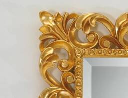 Classic Baroque Wall Mirror Antique Gold Leaf - Made in Italy Italian Style Mirror Vintage Gilded Entryway, Bedroom, Living Room #8061 - thumbnail 3