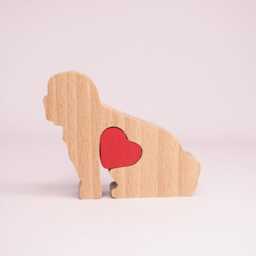 Shih Tzu Dog Figurine With Engraved Love Heart, Personalised Memorial Shih Tzu Gift, Remembrance Present For Owner - thumbnail 2