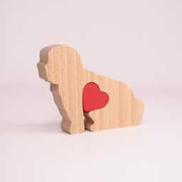 Shih Tzu Dog Figurine With Engraved Love Heart, Personalised Memorial Shih Tzu Gift, Remembrance Present For Owner - thumbnail 1