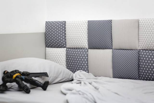 Headboard, Kids Bedroom Decor, Fabric Wall Panels, Dorm Decorative Upholstered Headboard Cushion, Nordic Decor - image 1