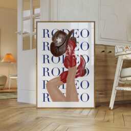 Red Cowboy Boots Art Print, Rodeo Cowgirl Illustration - thumbnail 2