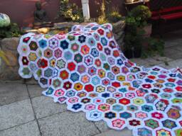 "Crochet Blanket ""Flowers"