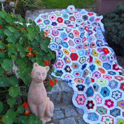 "Crochet Blanket ""Flowers" - thumbnail 4
