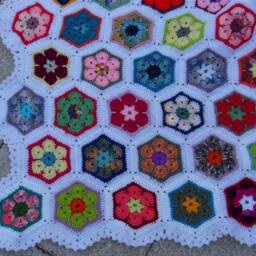 "Crochet Blanket ""Flowers" - thumbnail 2