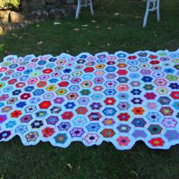"Crochet Blanket ""Flowers" - thumbnail 3
