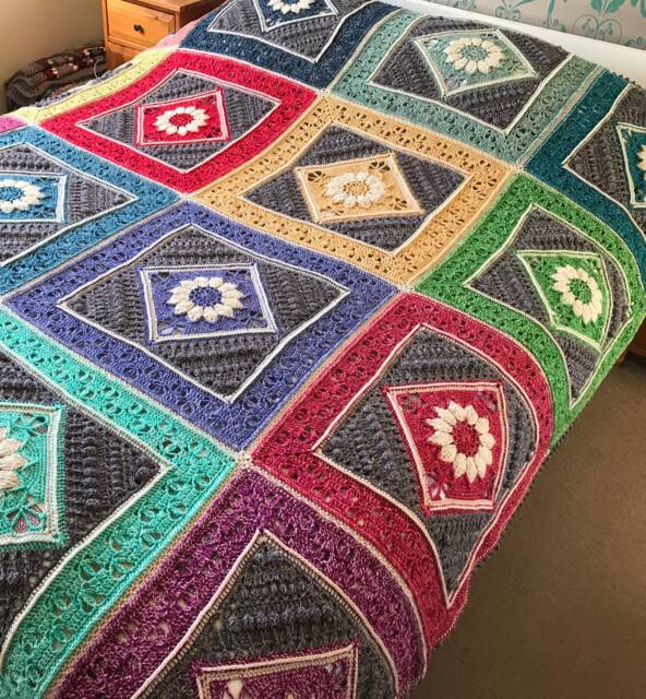Hand Crocheted - Charlottes Dream King Size Bed Spread Throw - image 1