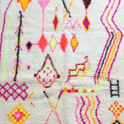 Custom Fabulous Boujaad Rug, Authentic Moroccan Rug, Azilal Abstract Multicolored Carpet, Handmade Bohemian Rug - thumbnail 3