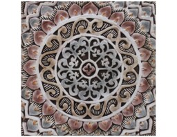 Ceramic Mandala Wall Hanging Bohemian Coastal Decor, Matt Brown - 30cm/11.8 - thumbnail 1