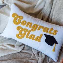 Long Distance Gift From Mom Embroidered Pillow, Dorm College Gift, Family, Graduation Customize Idea, Student Idea - thumbnail 3