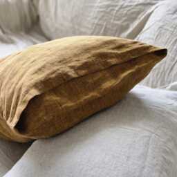 Organic Linen Duvet Cover Set Soft Stonewashed Bedding With Coconut Buttons - thumbnail 4