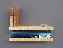 Bedside Table Available in Blue, Red, Yellow, Green, Natural/ Floating Console/Floating Shelf/ Mantle Book Shelf - thumbnail 1