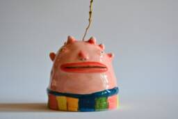 Custom Funny Monster Sculpture, Ceramic Funky Incense Holder, Minimal Shelf Decor Objects Trinket Gift, Home Decor, Gift For Her
