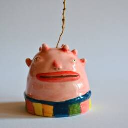 Custom Funny Monster Sculpture, Ceramic Funky Incense Holder, Minimal Shelf Decor Objects Trinket Gift, Home Decor, Gift For Her - thumbnail 3