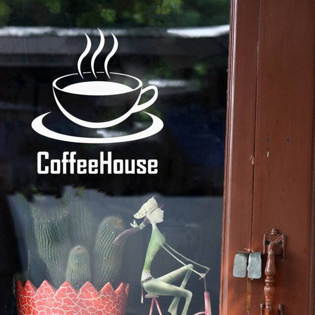 Coffee Cup Wall Decal Vinyl Beans Sticker 1690 - image 1