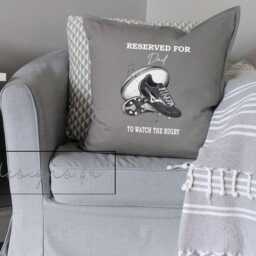 Personalised Rugby League Union Cushion To Watch The Game~ Daddy, Grandad, Any Name ~ Father's Day Gift Birthday Teacher Present Include Pad - thumbnail 4