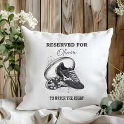 Personalised Rugby League Union Cushion To Watch The Game~ Daddy, Grandad, Any Name ~ Father's Day Gift Birthday Teacher Present Include Pad - thumbnail 3
