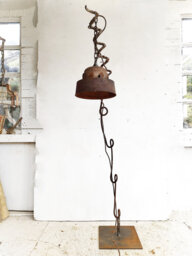Ww2 Anti Tank Floor Lamp Vintage Industrial Rusty Metal Lighting