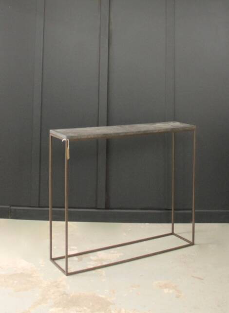 Bronze Powder Coated Steel Console Table - Modern Hallway Furniture - image 1