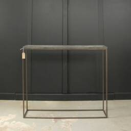 Bronze Powder Coated Steel Console Table - Modern Hallway Furniture - thumbnail 2