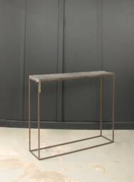 Bronze Powder Coated Steel Console Table - Modern Hallway Furniture - thumbnail 1