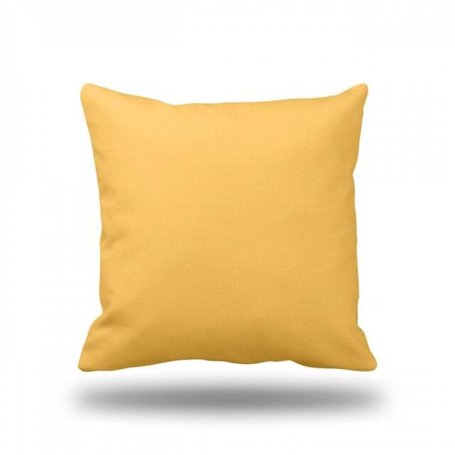 Solid Bright Yellow- Throw Pillow, Decorative Pillow Cover, Case - Square- 17 - image 1