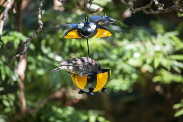 Bumble Bee Bird Feeder. Hanging Metal Outdoor - 2-2C - image 1