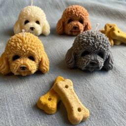 Poodle Candle Gift Set. Cute Puppy For Dog Lover - thumbnail 2