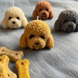 Poodle Candle Gift Set. Cute Puppy For Dog Lover - thumbnail 3