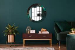 Marble Green, Round Mirror Frame, Wedding Gift, Decorative Wall, Bathroom