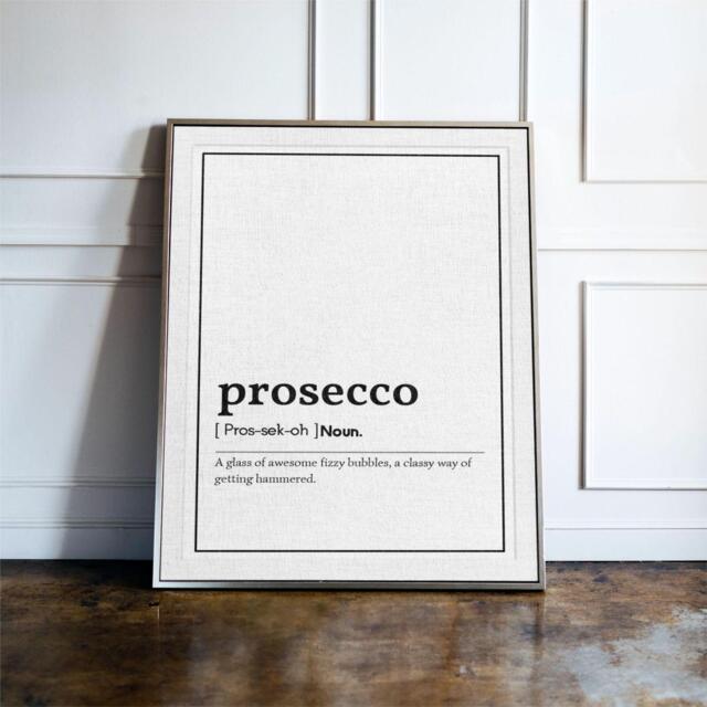 Prosecco Definition Print Wall Art, Lover Gift, Funny Kitchen Decor, Alcohol Quote Poster, Bar Cart Decor - image 1