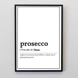 Prosecco Definition Print Wall Art, Lover Gift, Funny Kitchen Decor, Alcohol Quote Poster, Bar Cart Decor - thumbnail 2